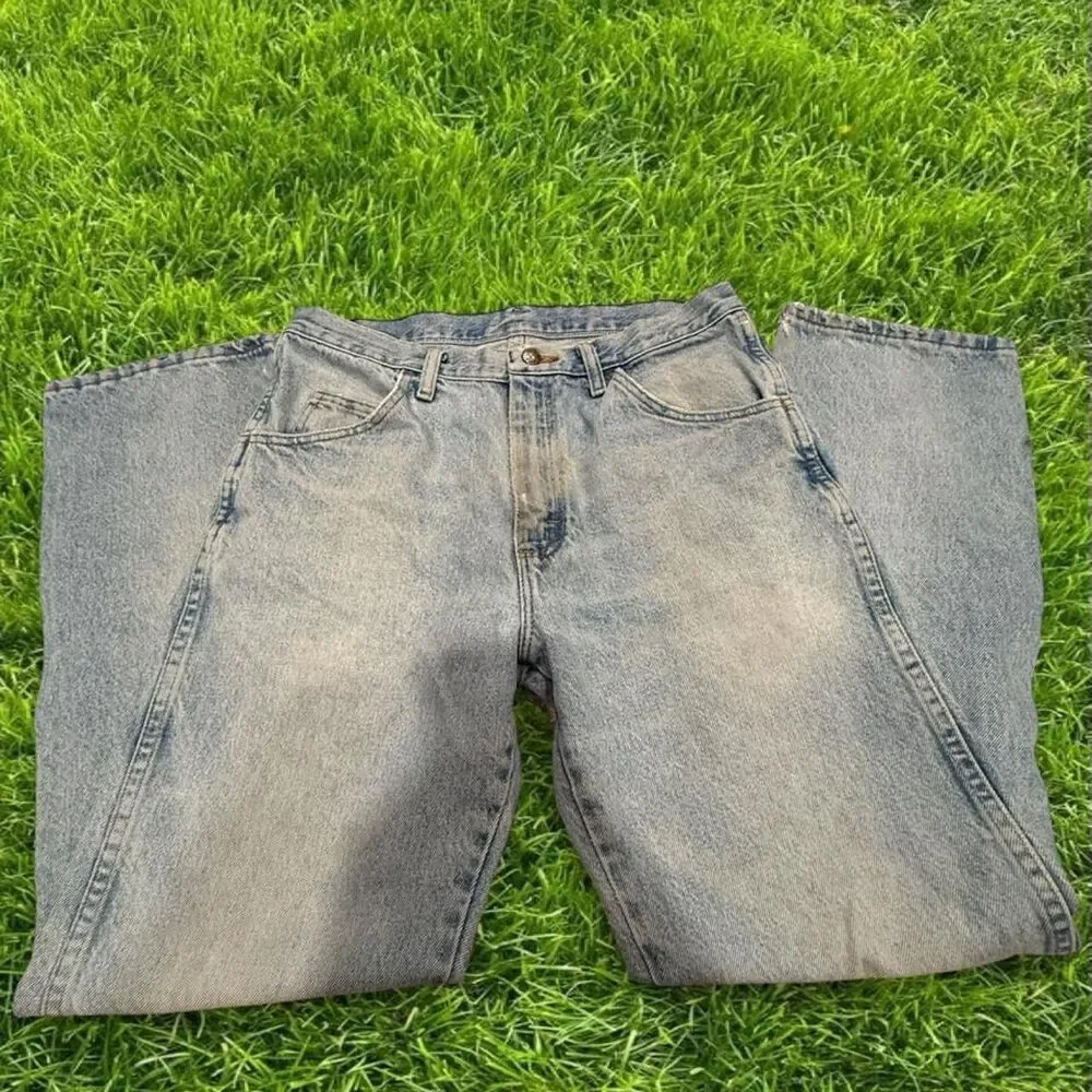 2000s rustler light wash Jean